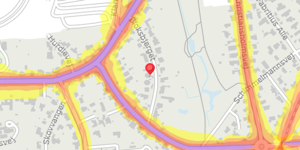 Trafikstøjkort på Bloksbjerget 9, 2930 Klampenborg