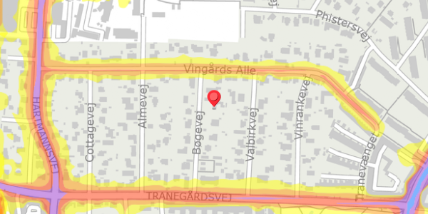 Trafikstøjkort på Bøgevej 10, . , 2900 Hellerup