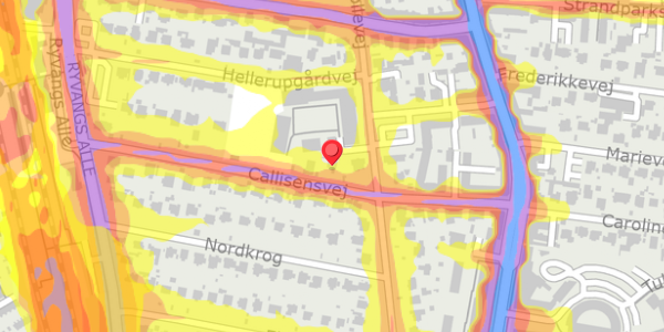 Trafikstøjkort på Callisensvej 26, . , 2900 Hellerup