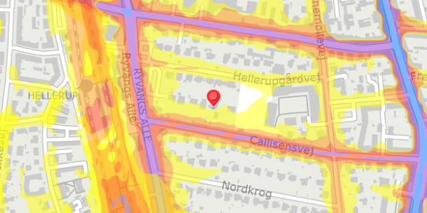 Trafikstøjkort på Callisensvej 34, . , 2900 Hellerup