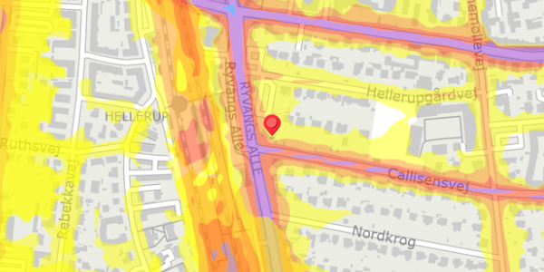 Trafikstøjkort på Callisensvej 44, . , 2900 Hellerup