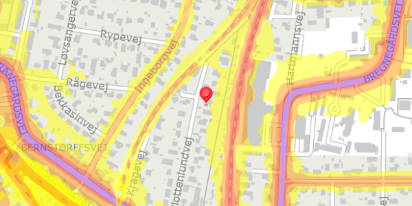Trafikstøjkort på Charlottenlundvej 26, . , 2900 Hellerup