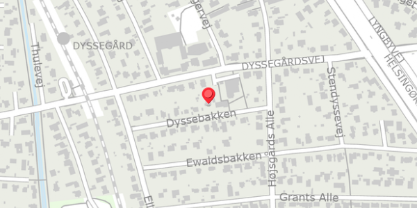 Trafikstøjkort på Dyssebakken 10, . , 2900 Hellerup