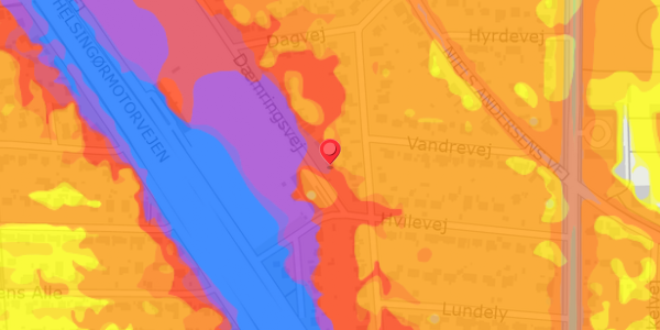 Trafikstøjkort på Dæmringsvej 21, st. , 2900 Hellerup