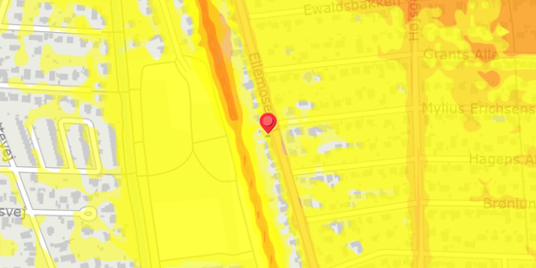 Trafikstøjkort på Ellemosevej 31, . , 2900 Hellerup