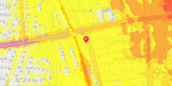 Trafikstøjkort på Ellemosevej 57, . , 2900 Hellerup