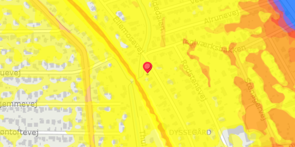 Trafikstøjkort på Ellemosevej 89, . , 2900 Hellerup