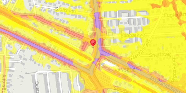 Trafikstøjkort på Ericavej 3, 2820 Gentofte