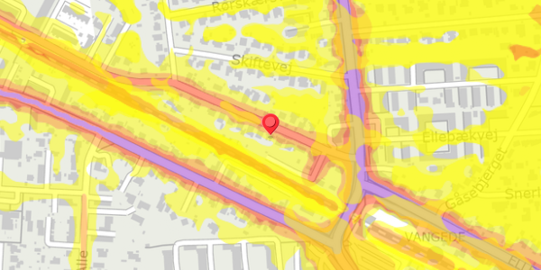 Trafikstøjkort på Ericavej 17, 2820 Gentofte