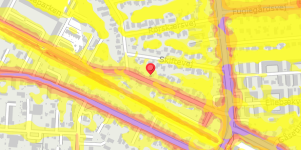 Trafikstøjkort på Ericavej 24, . , 2820 Gentofte