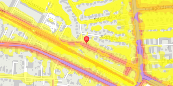 Trafikstøjkort på Ericavej 28, 2820 Gentofte