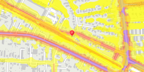 Trafikstøjkort på Ericavej 39, 2820 Gentofte