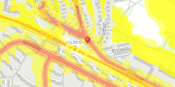 Trafikstøjkort på Ericavej 145, . , 2820 Gentofte