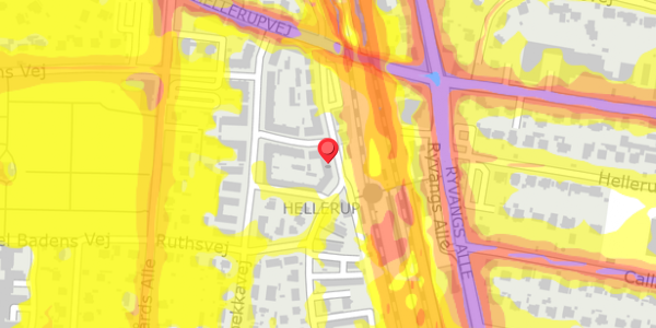 Trafikstøjkort på Esthersvej 39, st. th, 2900 Hellerup