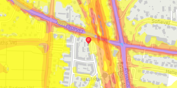 Trafikstøjkort på Esthersvej 45, 2. th, 2900 Hellerup