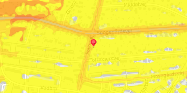 Trafikstøjkort på Folkevej 21, 2820 Gentofte