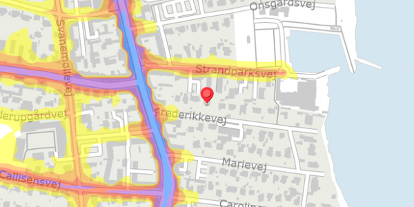 Trafikstøjkort på Frederikkevej 9, . , 2900 Hellerup