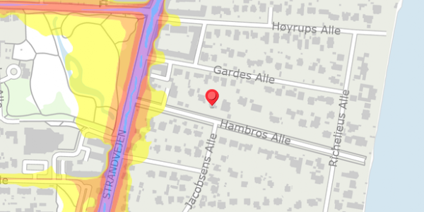 Trafikstøjkort på Hambros Alle 9, . , 2900 Hellerup
