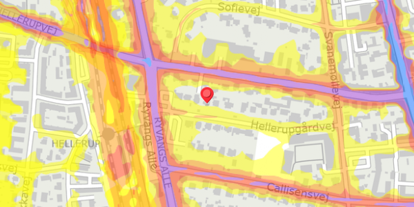 Trafikstøjkort på Hellerupgårdvej 9, . , 2900 Hellerup
