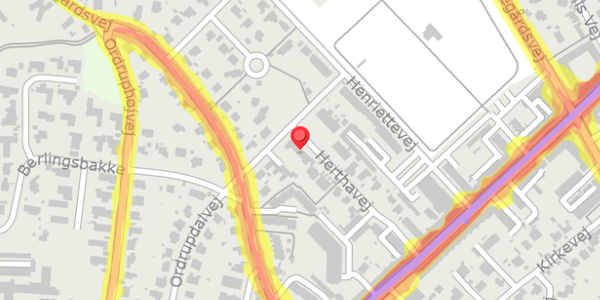 Trafikstøjkort på Herthavej 21, 2920 Charlottenlund