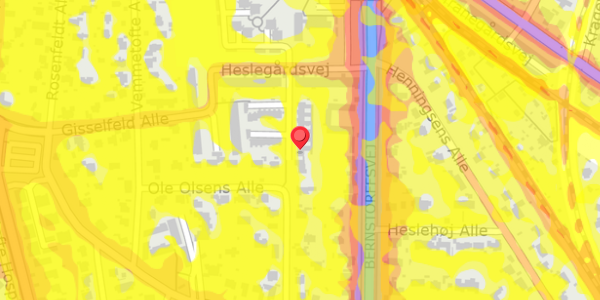 Trafikstøjkort på Hesseltoften 13, . , 2900 Hellerup