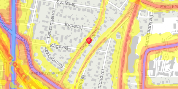 Trafikstøjkort på Ingeborgvej 51A, 2900 Hellerup