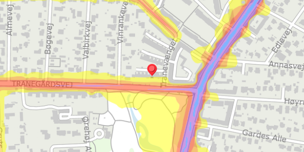 Trafikstøjkort på Kameliavej 5, 2900 Hellerup