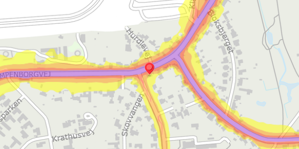 Trafikstøjkort på Klampenborgvej 31, 2930 Klampenborg