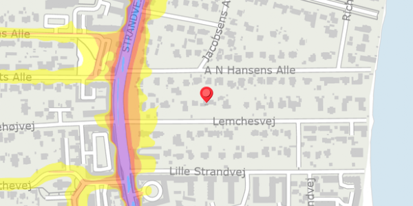 Trafikstøjkort på Lemchesvej 7, . , 2900 Hellerup