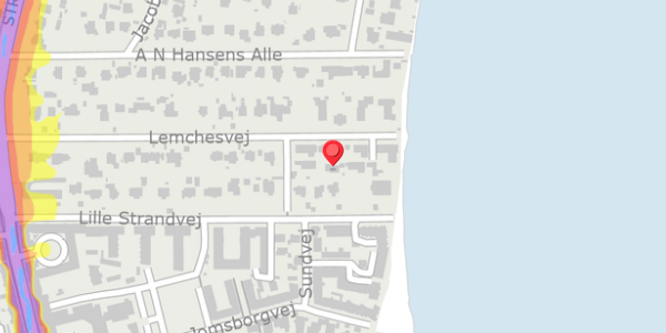 Trafikstøjkort på Lemchesvej 26B, . , 2900 Hellerup