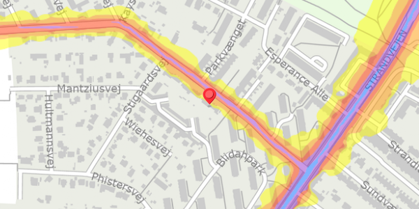 Trafikstøjkort på Maglemosevej 21, 2900 Hellerup