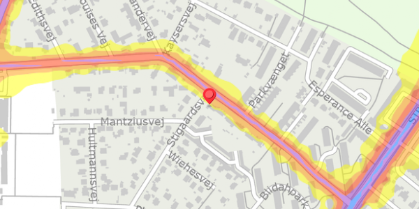 Trafikstøjkort på Maglemosevej 49, 2900 Hellerup
