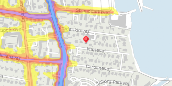 Trafikstøjkort på Marievej 7, 2. , 2900 Hellerup