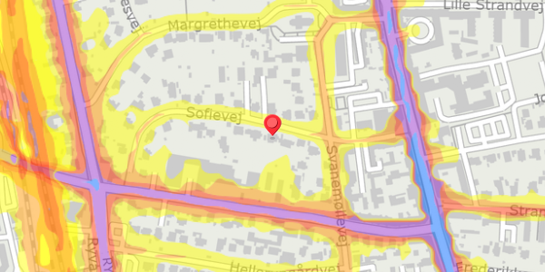 Trafikstøjkort på Sofievej 17, 2900 Hellerup