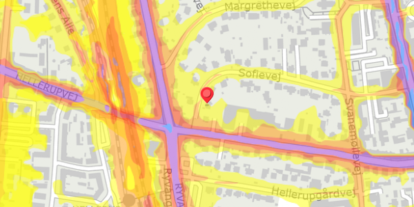 Trafikstøjkort på Sofievej 33, 1. , 2900 Hellerup