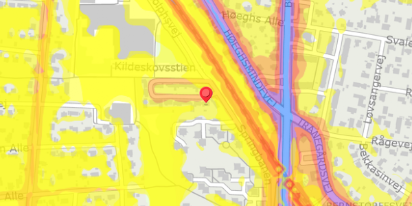 Trafikstøjkort på Springbanen 87, . , 2820 Gentofte