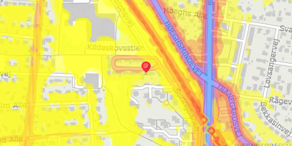 Trafikstøjkort på Springbanen 89, . , 2820 Gentofte