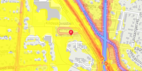 Trafikstøjkort på Springbanen 91, . , 2820 Gentofte