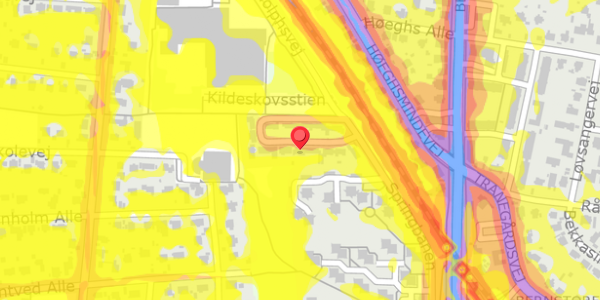Trafikstøjkort på Springbanen 93, . , 2820 Gentofte