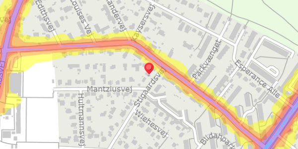 Trafikstøjkort på Stigaardsvej 4, 2900 Hellerup