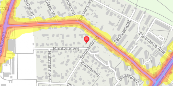 Trafikstøjkort på Stigaardsvej 6, . , 2900 Hellerup