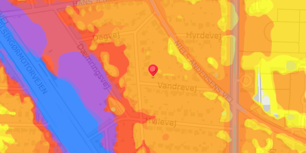Trafikstøjkort på Vandrevej 12, . , 2900 Hellerup