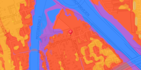 Trafikstøjkort på Batterivej 37, . , 2860 Søborg