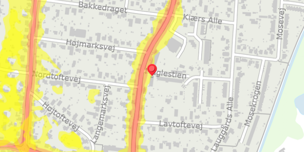 Trafikstøjkort på Maglestien 2, 2860 Søborg