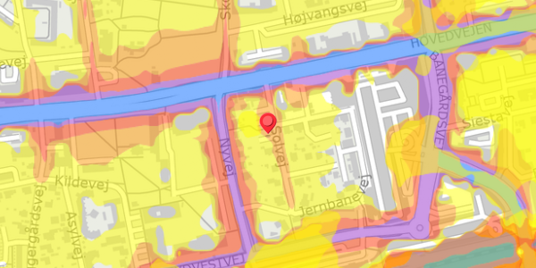Trafikstøjkort på Solvej 2, 2600 Glostrup