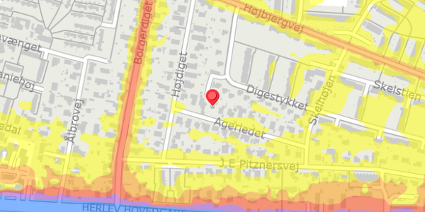 Trafikstøjkort på Agerledet 20, 2730 Herlev