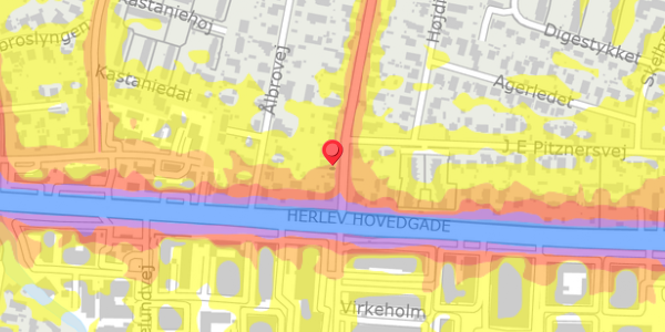 Trafikstøjkort på Borgerdiget 1, 2730 Herlev