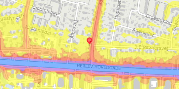 Trafikstøjkort på Borgerdiget 5, 2730 Herlev