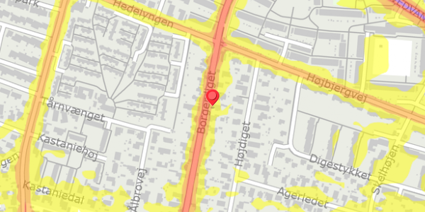 Trafikstøjkort på Borgerdiget 26, 2730 Herlev