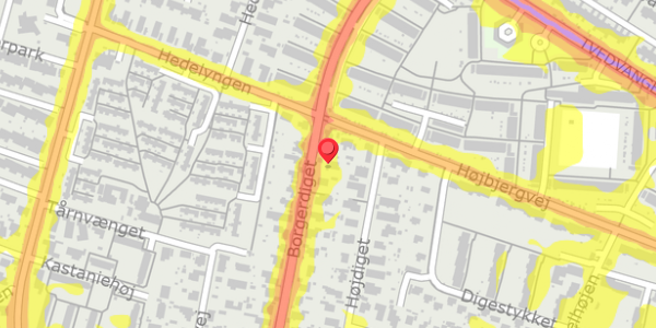 Trafikstøjkort på Borgerdiget 32, 2730 Herlev